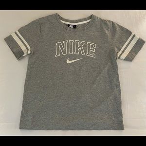 Small Grey Nike Striped Tee